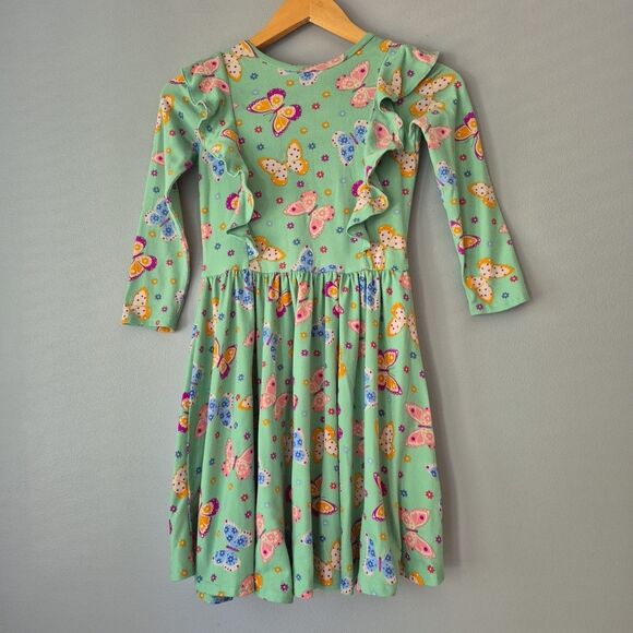 Dot Dot Smile Lot 3 Long Sleeve Ruffle Dresses Butterflies Unicorns Girls 8 -10 - Picture 9 of 14